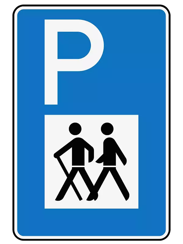 Verkehrszeichen: Wanderparkplatz