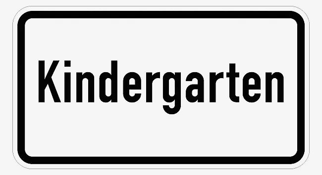 Verkehrszeichen: Kindergarten