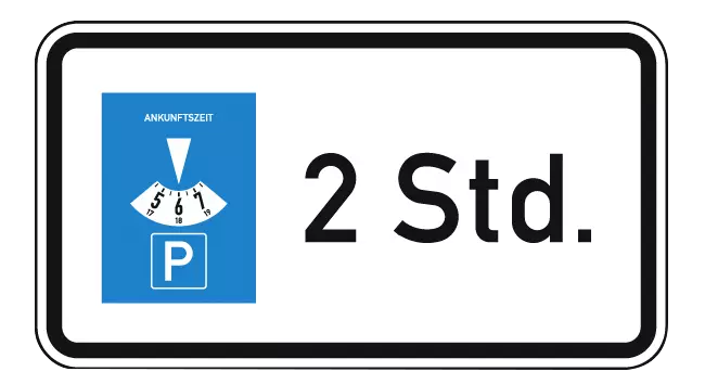 Verkehrszeichen: Parkscheibe