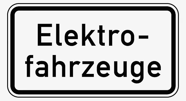 Verkehrszeichen: Elektrofahrzeuge