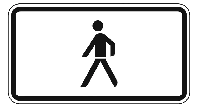 Verkehrszeichen NUR FUßGÄNGER