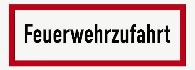 Verkehrszeichen: Feuerwehrzufahrt