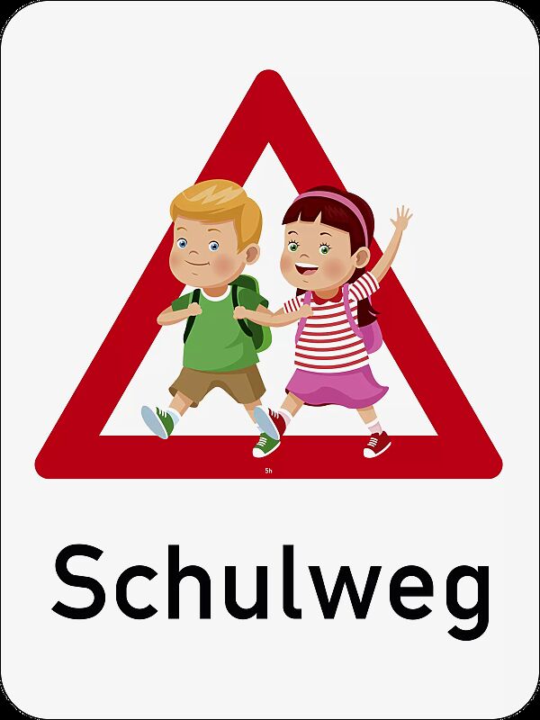 Hinweisschild ACHTUNG SCHULWEG