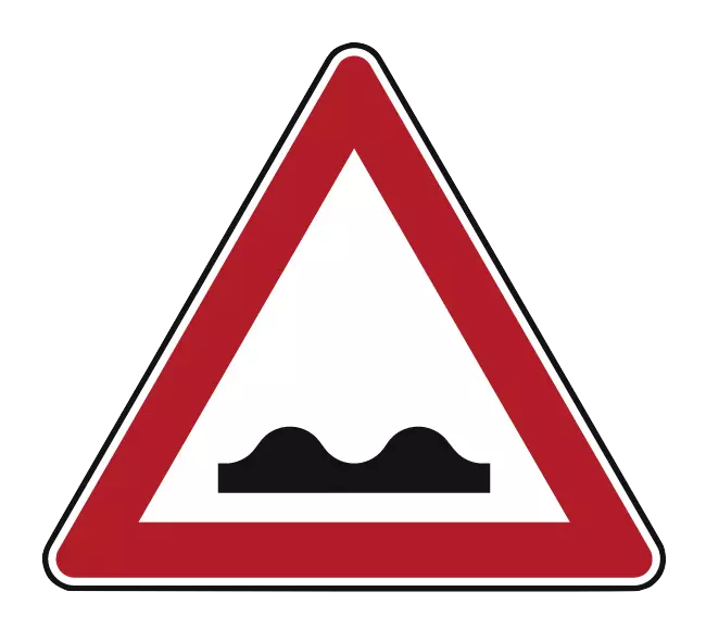 Verkehrszeichen: Unebene Fahrbahn