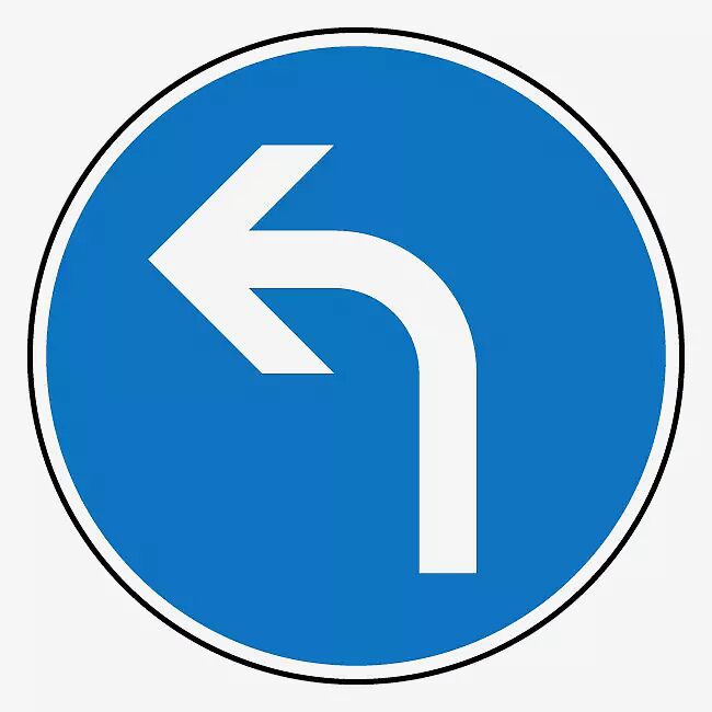 Verkehrszeichen: Vorgeschriebene Fahrtrichtung links