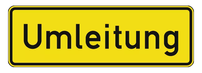 Verkehrszeichen: Umleitungsankündigung