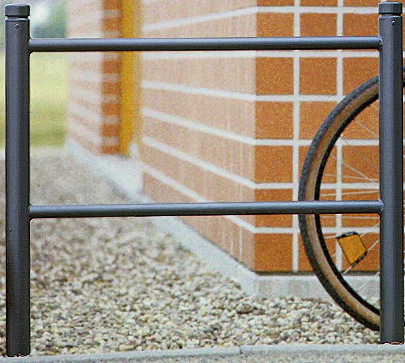 Anlehngeländer mit Poller BOULEVARD 60 in RAL 7016 anthrazitgrau