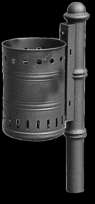 Abfallbehälter mit Poller FAVORIT 90 aus Stahl