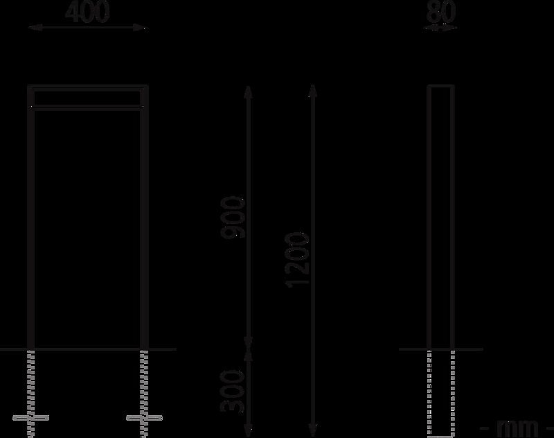 Anlehnbügel TAMORES Breite 400 mm