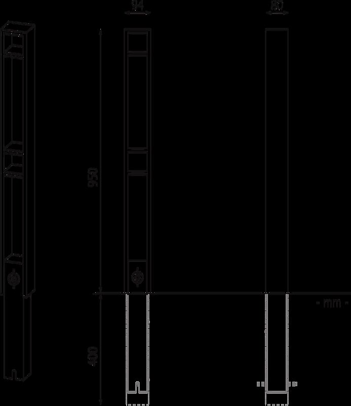 Poller TAMORES Dreikantschloss