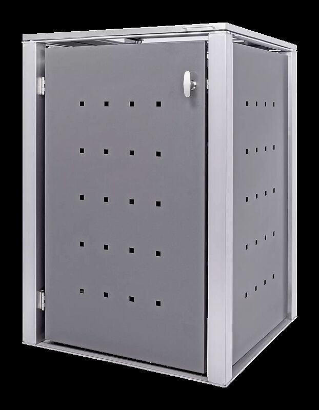 Müllbehälter-Einzelschrank CHEYENNE Edelstahl pulverbeschichtet, 120 bis 240 Liter