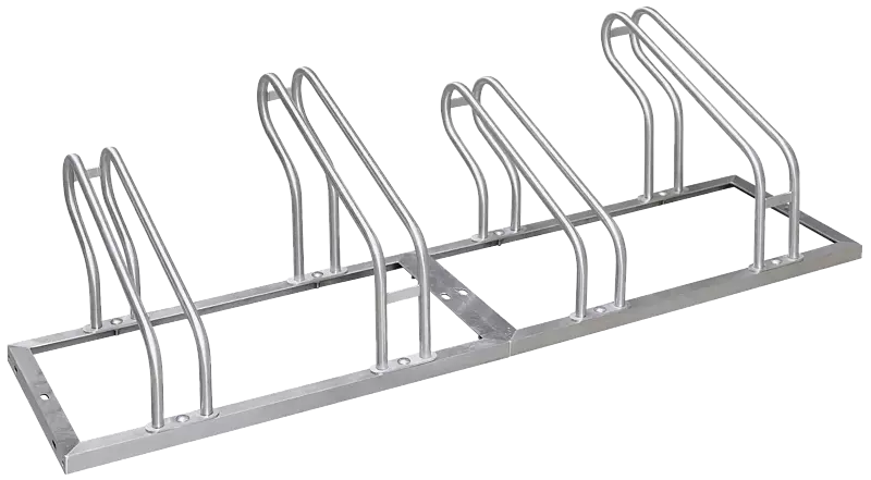 Fahrradständer UNIVERSAL einseitig 90°, 4 Stellplätze, Edelstahl