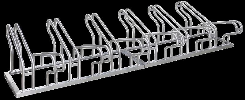 Fahrradständer UNIVERSAL doppelseitig 90°, 12 Stellplätze, Edelstahl