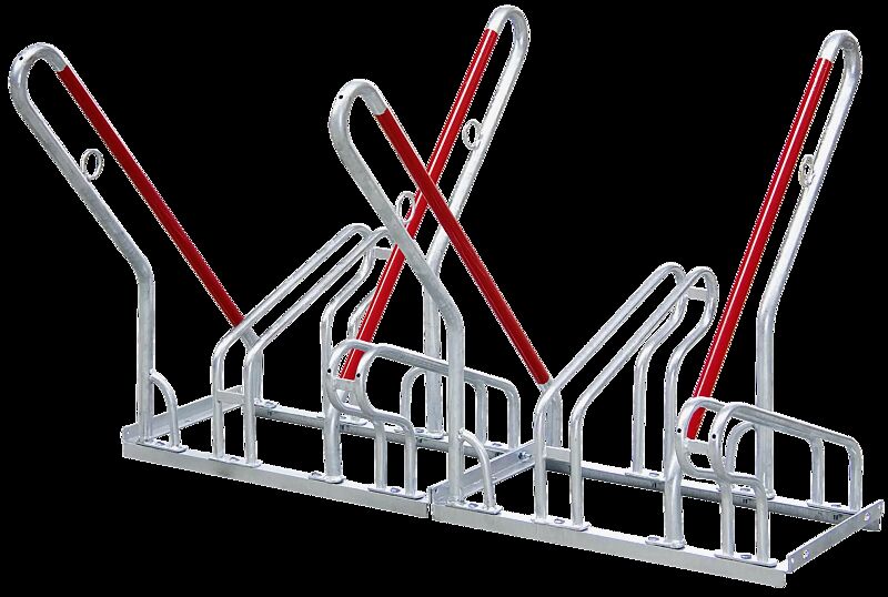 Fahrradständer NEW York doppelseitig, 4 Stellplätze, 4 Anlehnbügel
