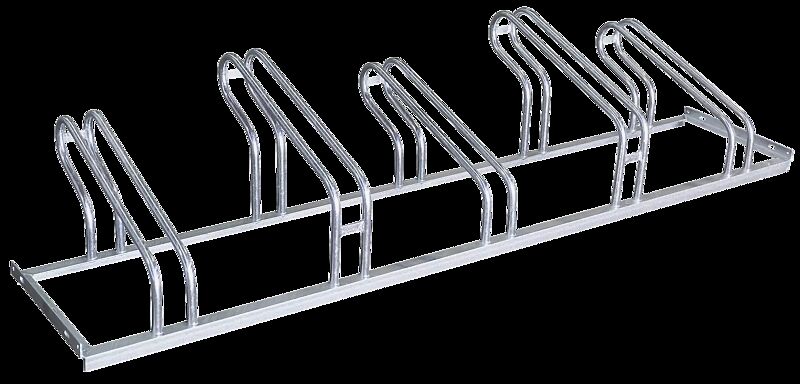 Fahrradständer UNIVERSAL einseitig 90°, 5 Stellplätze, feuerverzinkt