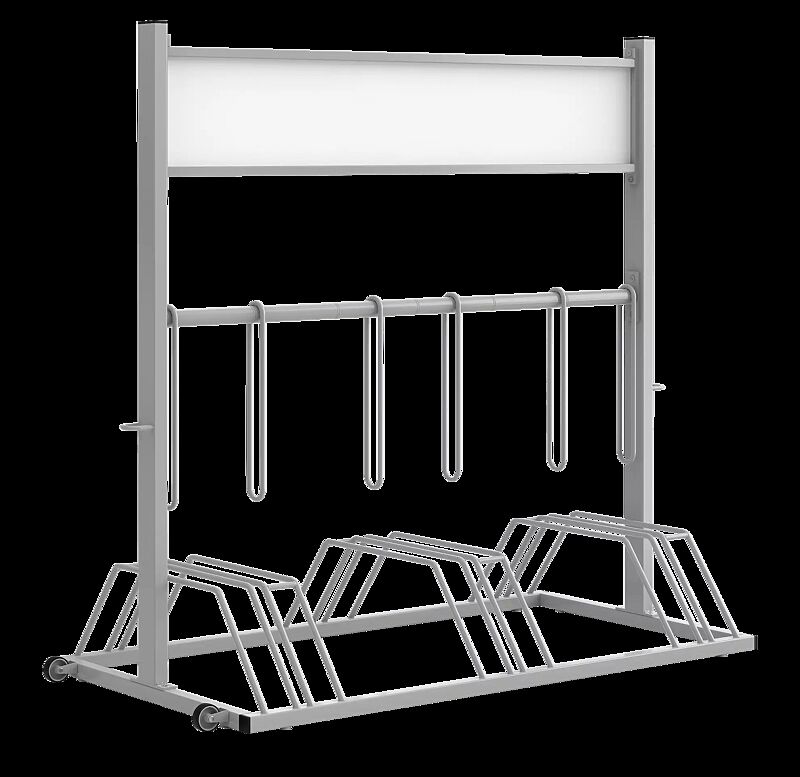 Werbefahrradständer AMARILLO mit Werbeschild (Zubehör)