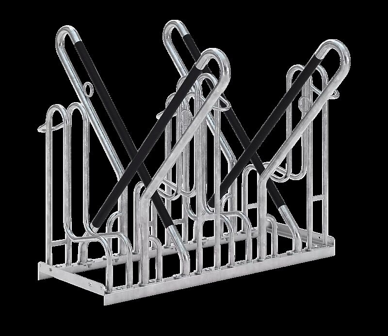 Fahrradständer IRVING, doppelseitig, 4 Stellplätze