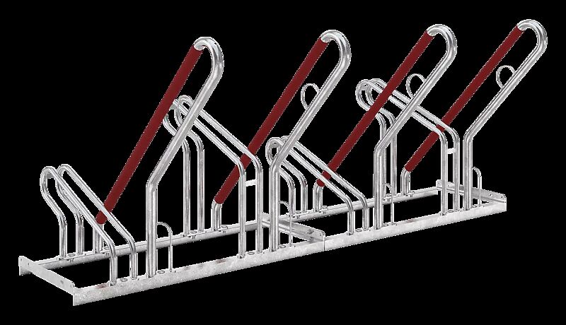 Fahrradständer DENVER, einseitig, 4 Stellplätze