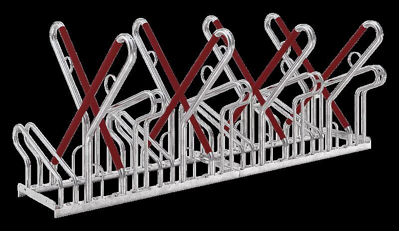 Fahrradständer DENVER, doppelseitig, 8 Stellplätze
