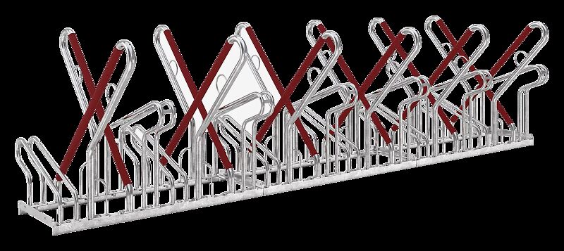 Fahrradständer DENVER, doppelseitig, 12 Stellplätze