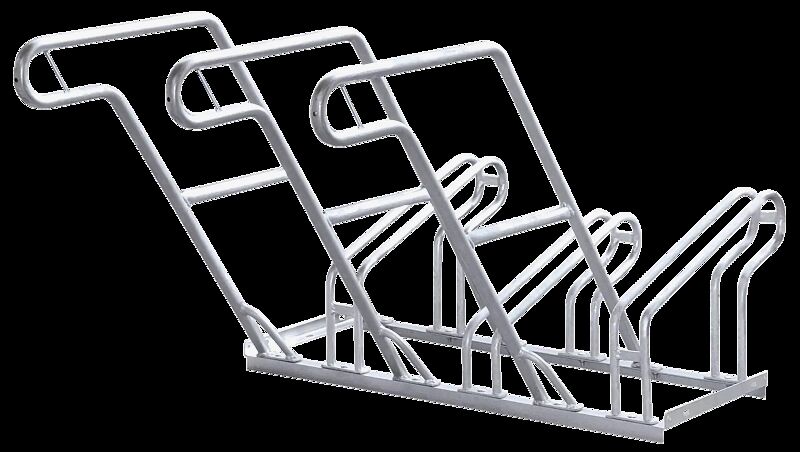 Fahrradständer OHIO, einseitig, 3 Stellplätze, 3 Anlehnbügel