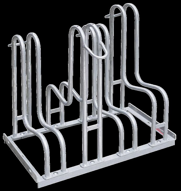 Fahrradständer TOPEKA doppelseitig 90°, 4 Stellplätze
