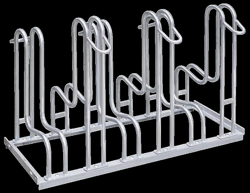 Fahrradständer TOPEKA doppelseitig 90°, 6 Stellplätze