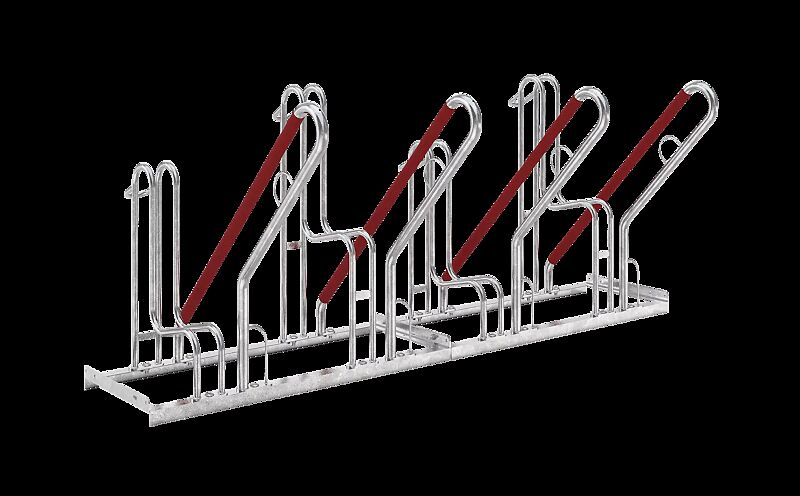 Fahrradständer OAKLAND einseitig, 4 Stellplätze, 4 Anlehnbügel