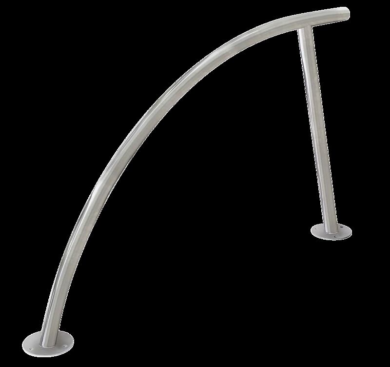 Anlehnbügel GILBERT zum Aufdübeln, Edelstahl