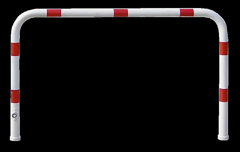 Sperrzaun VIHTI ohne Knieholm, feuerverzinkt und weiß pulverbeschichtet mit roten Reflexstreifen