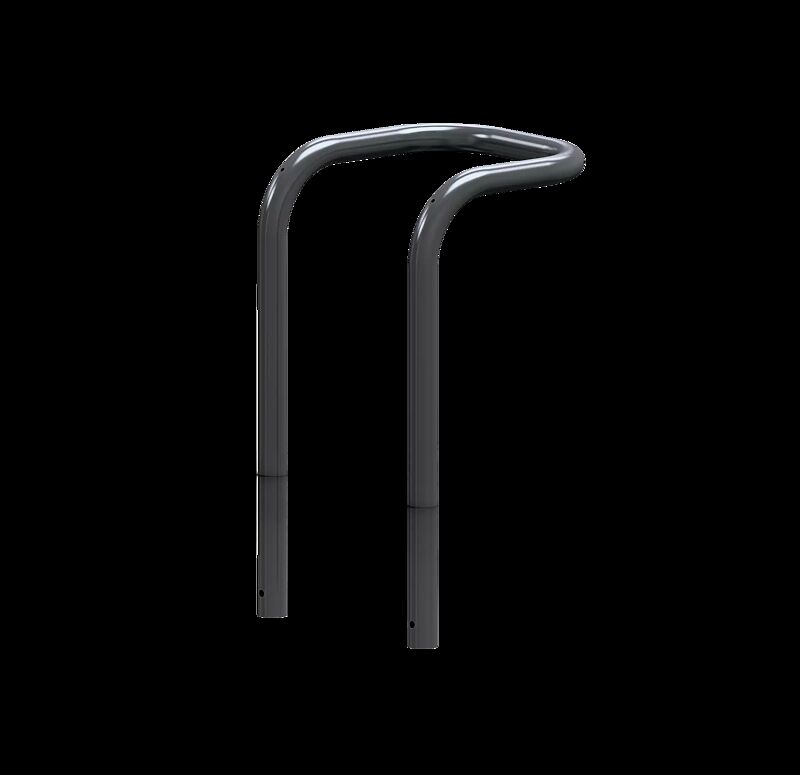 Schutzbügel BONO, zum Einbetonieren, Breite 550 mm, in DB 703 eisenglimmer