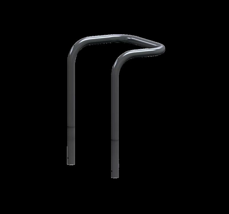 Schutzbügel BONO, zum Einbetonieren, Breite 750 mm, in DB 703 eisenglimmer