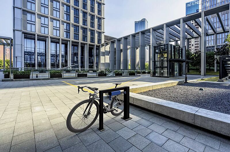 Anlehnbügel mit Ladebox BETIM, 2 Stellplätze