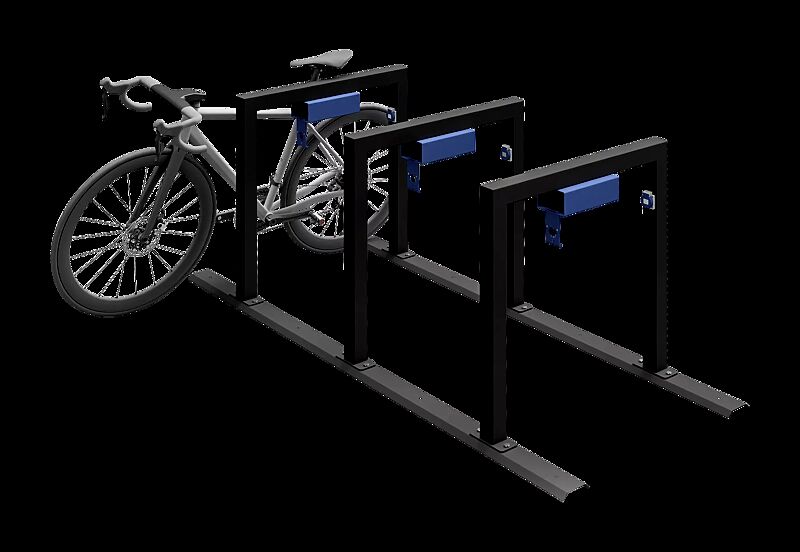 Anlehnbügel mit Ladebox BETIM, 3 bis 6 Stellplätze