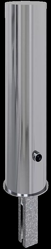 Rammschutzpoller BARGES, herausnehmbar, mit Dreikantschloss, Ø 204 mm, Höhe 1400 mm