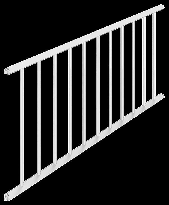 Gittergeländer MANOM, Breite 1500 mm, in weiß