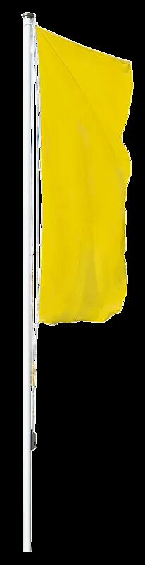 Zylindrischer Aluminium-Fahnenmast GRAZIL Höhe über Flur 8 m, Ø 75 mm