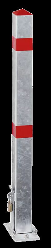 Sperrpfosten OVIEDO mit Pyramidenkopf, zum Aufdübeln mit Vorhängeschloss (Zubehör)