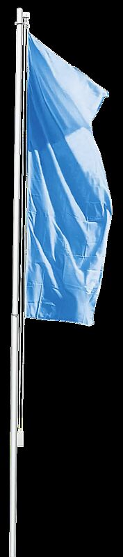 Mobiler Aluminium-Fahnenmast KOMPAKT Höhe über Flur 6 m, ohne Ausleger