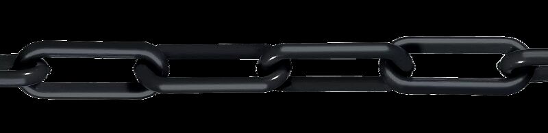 Absperrkette aus Stahl, in RAL 7021 schwarzgrau