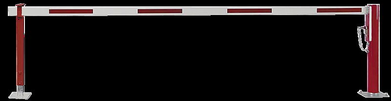 Wegesperre FLEN zum Aufdübeln, mit höhenverstellbarer Auflagestütze, Sperrbreite 4,0 m