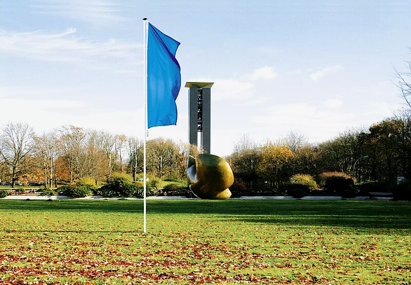 Zylindrischer Aluminium-Fahnenmast SILENTO ohne Ausleger