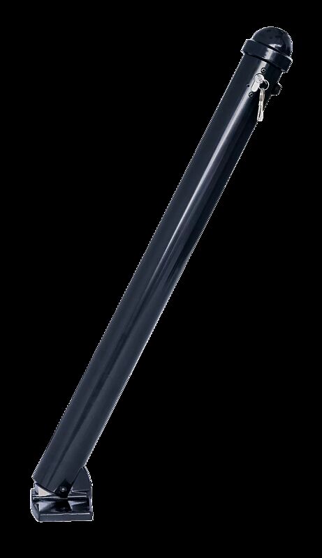 Poller BILBAO MICRO zum Aufdübeln, kippbar, in RAL 7016 anthrazitgrau