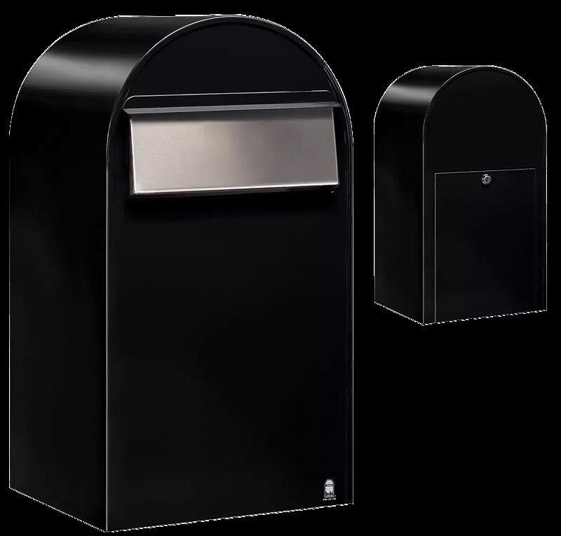 Briefkasten BOBI GRANDE B, in tiefschwarz ähnlich RAL 9005