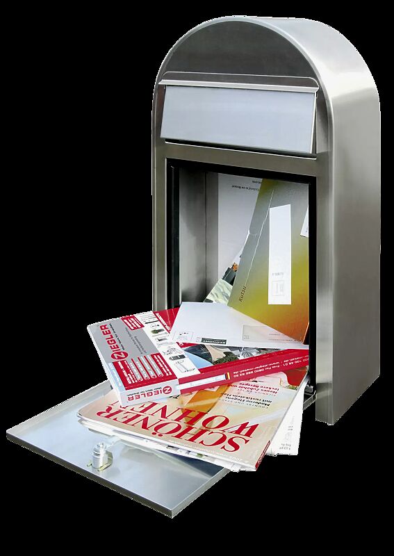 Briefkasten BOBI GRANDE S aus Edelstahl V2A, geschliffen Korn 180