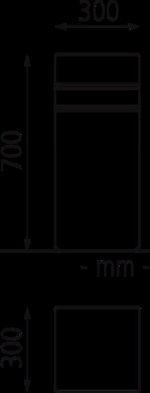 Poller BRNO Beton sandgestrahlt, Höhe 700 mm