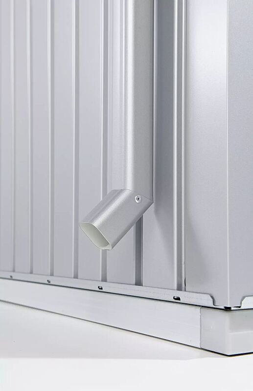 Regenfallrohr-Set, silber-metallic