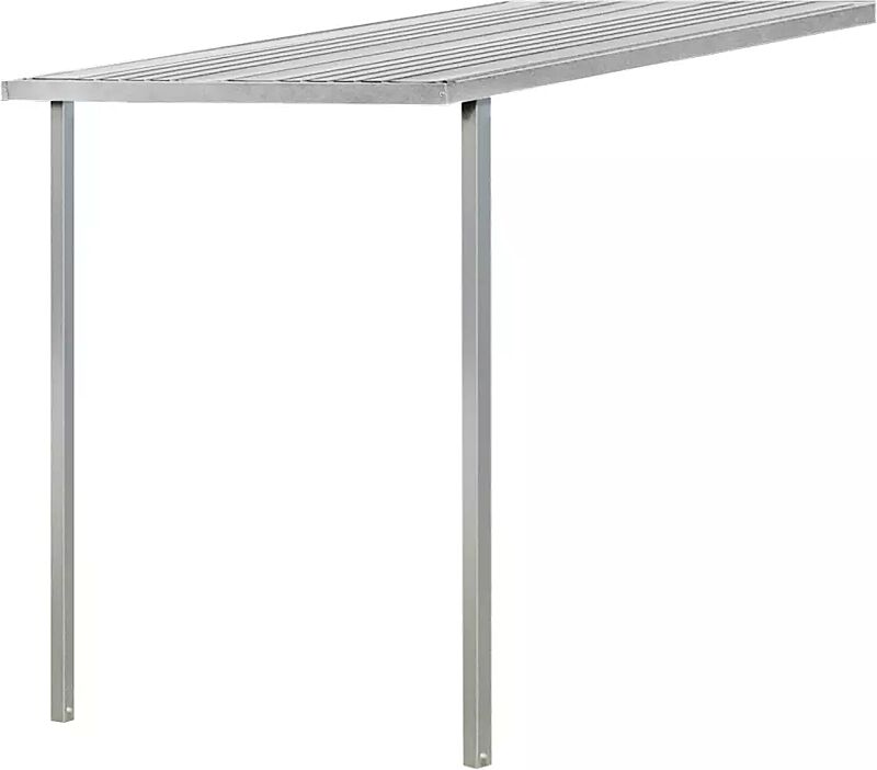 Seitendach in silber-metallic