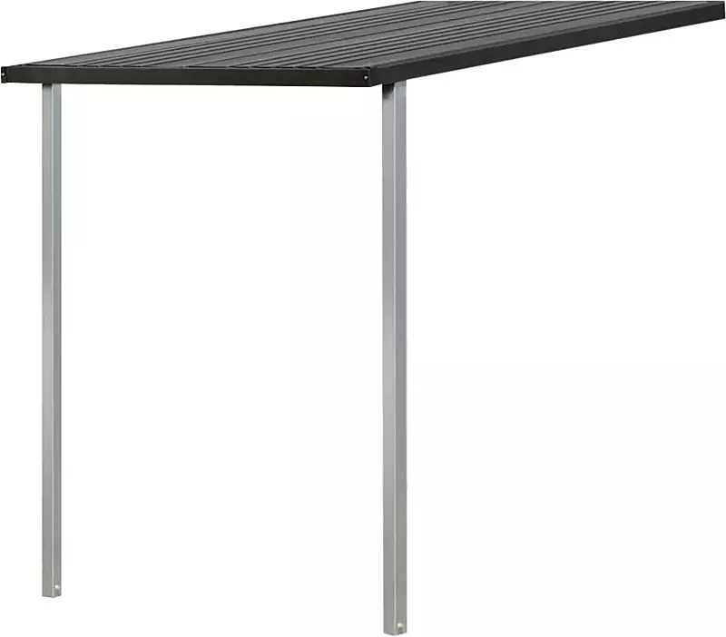 Seitendach in dunkelgrau-metallic