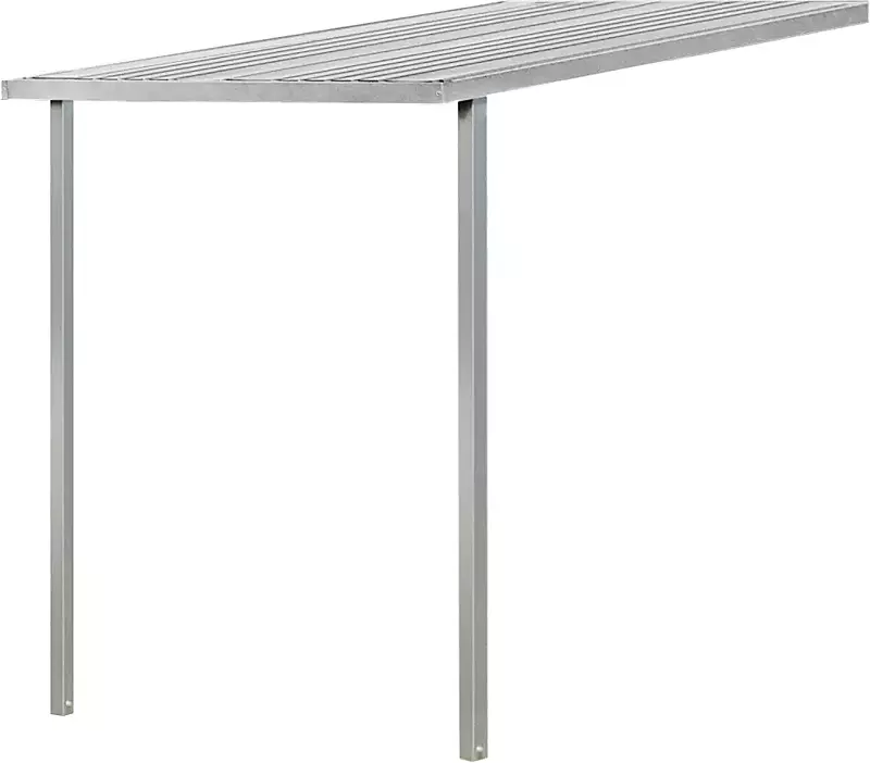 Seitendach in silber-metallic